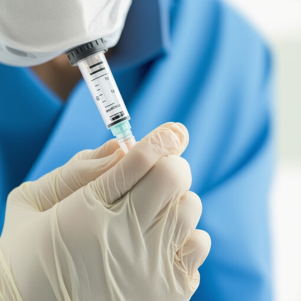 Doctor showing how to inject semaglutide safely at home