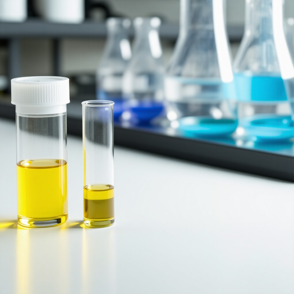 Laboratory setting showing supplements and scientific research on weight loss