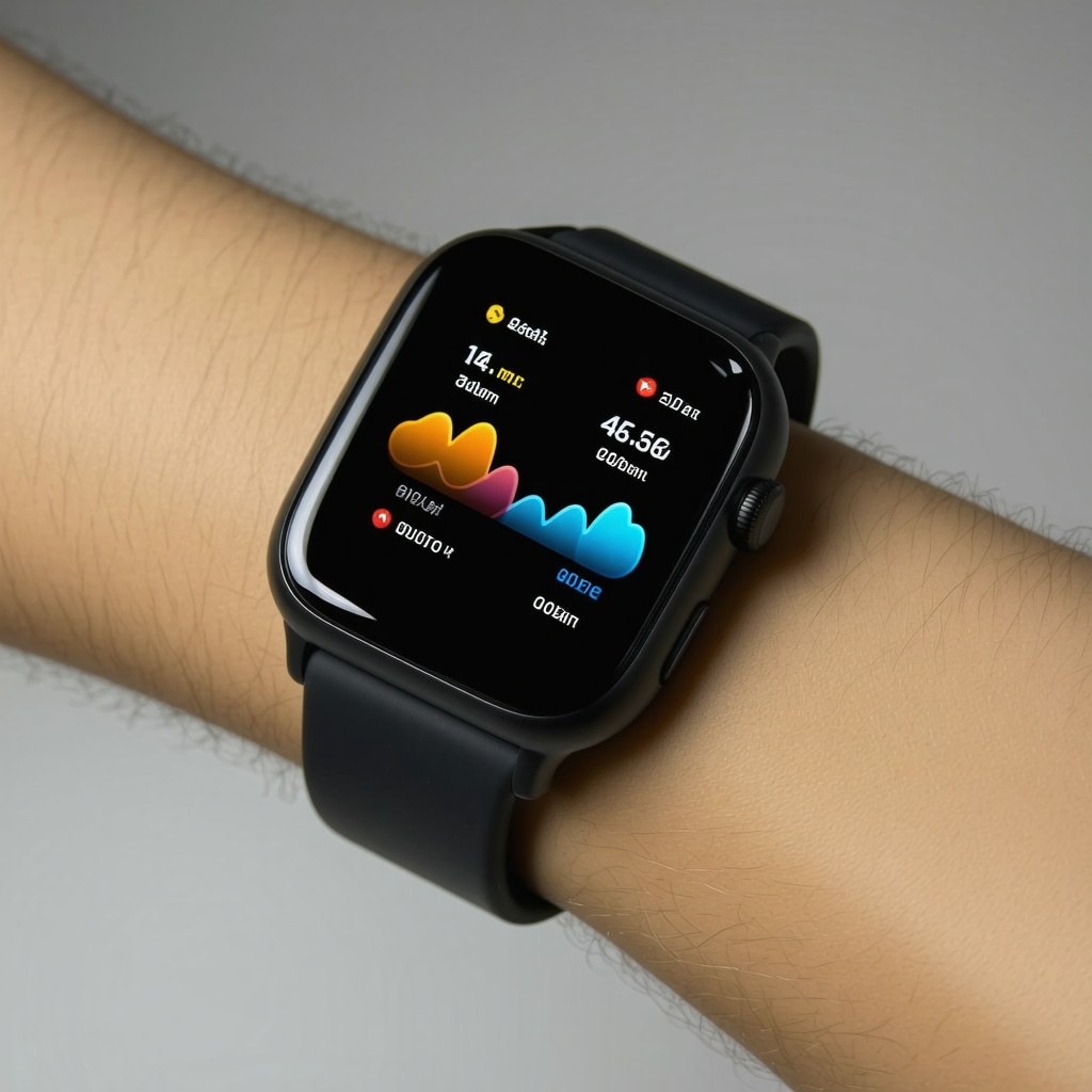 A person wearing a health tracker showing blood sugar and activity metrics, symbolizing personalized weight management tools.