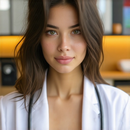 Futuristic medical consultation with AI and genetic analysis for customized semaglutide therapy