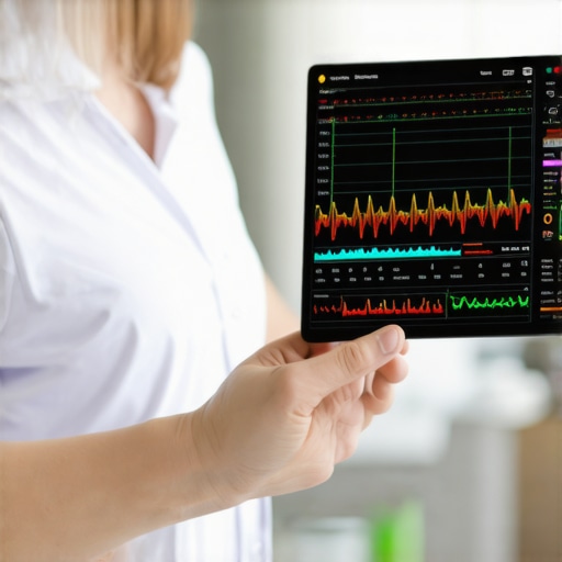 Doctor using digital devices to monitor patient during weight loss treatment