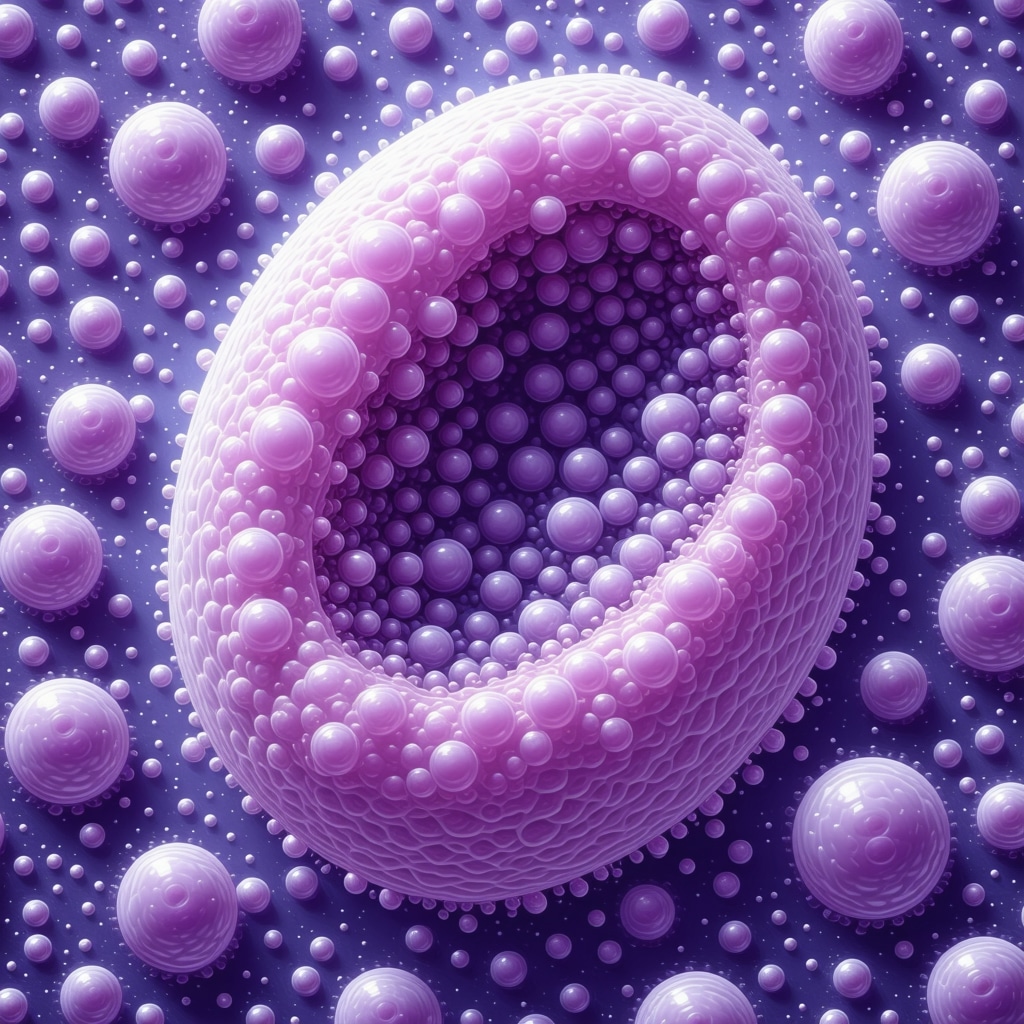 Illustration of mitochondria and cellular energy pathways during fasting and Semaglutide use