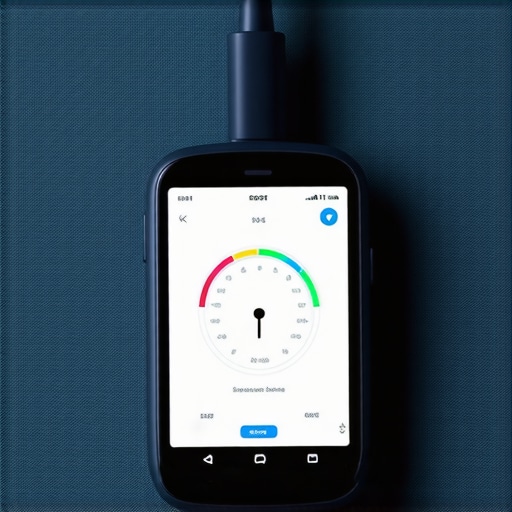 A person using a mobile app and a continuous glucose monitor for weight management.