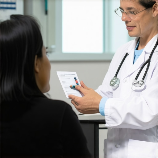Healthcare professional discussing semaglutide treatment with patient