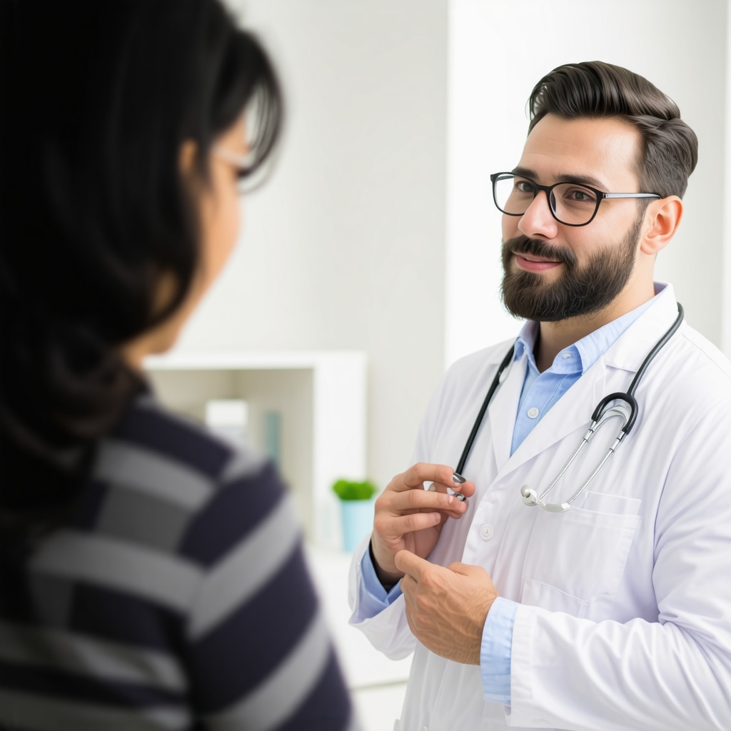 Doctor consulting with patient on weight loss medication safety and strategies.