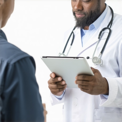 Healthcare professional discussing weight management plan with patient