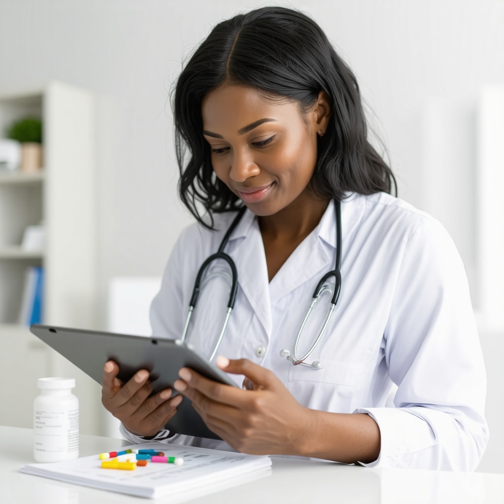 Doctor reviewing weight loss plan with fasting and medication