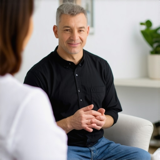 Doctor discussing advanced weight loss strategies with a patient in a clinical setting.