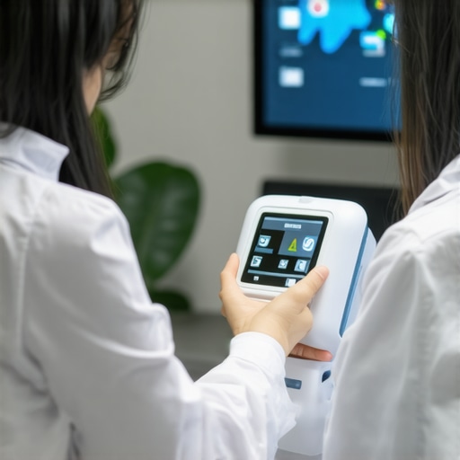 Healthcare professional analyzing metabolic data with advanced monitoring devices for personalized weight loss