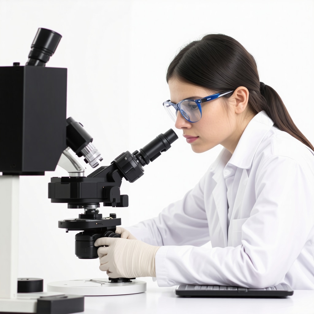 Laboratory scene showing genetic testing and health monitoring technology