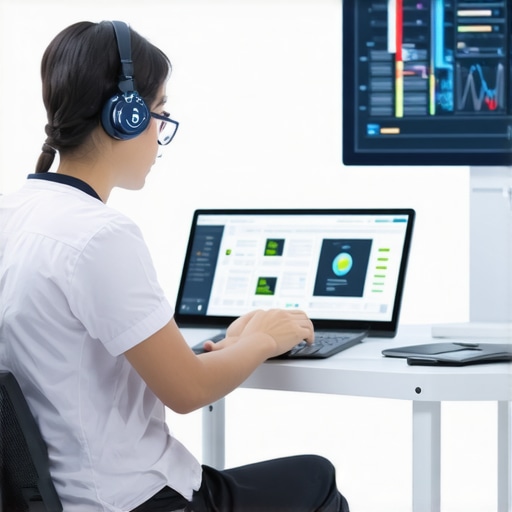 Healthcare professional analyzing data from wearable devices and AI systems for weight management