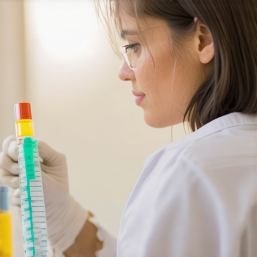 Genetic testing for personalized obesity treatment, illustrating DNA analysis in a clinical setting.