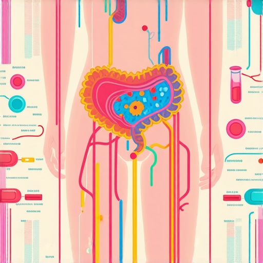 Infographic illustrating the gut-brain axis, microbiome diversity, and hormonal pathways related to Semaglutide's weight loss effects