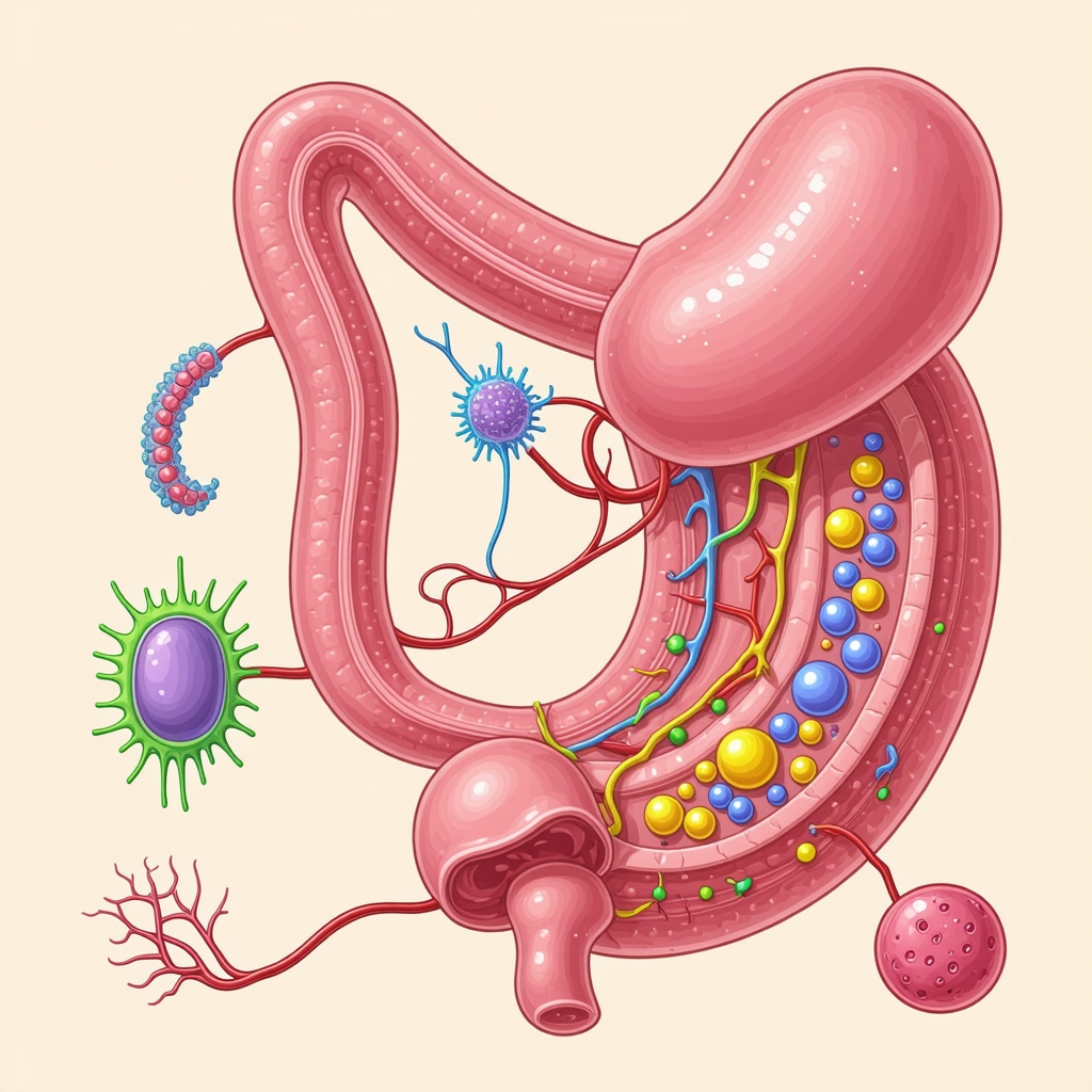 Illustration of gut microbiota modulation by semaglutide promoting metabolic health