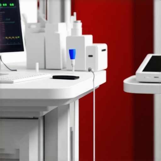Modern medical clinic with advanced injection devices and digital health tools for weight management