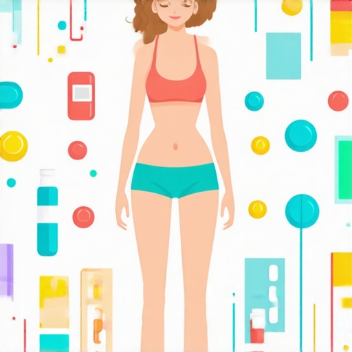 Diagram illustrating personalized weight management combining medication, diet, exercise, and psychological strategies