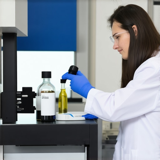 Research scientist analyzing GLP-1 receptor signaling pathways in a laboratory
