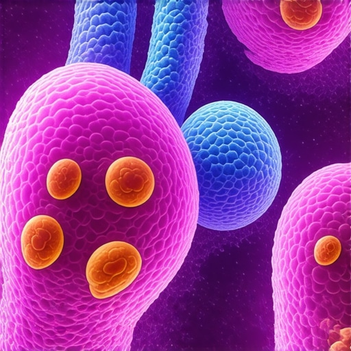 Illustration showing semaglutide molecules interacting with mitochondrial pathways for fat oxidation