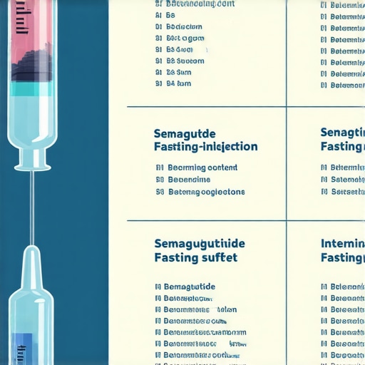Detailed infographic illustrating how to align semaglutide injections with fasting periods for maximum fat loss.