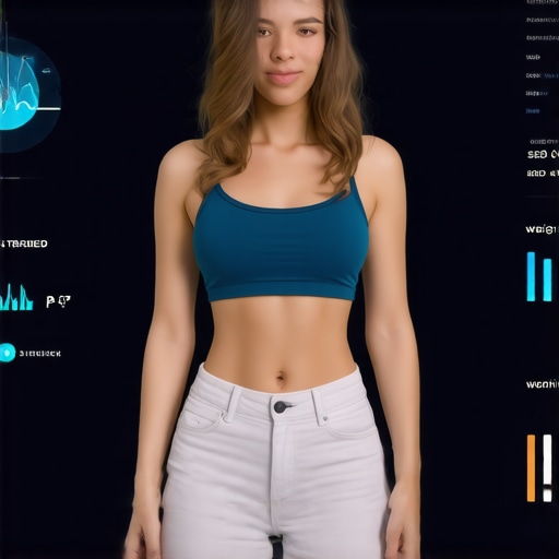 A futuristic digital health dashboard displaying personalized metabolic and behavioral data for weight management