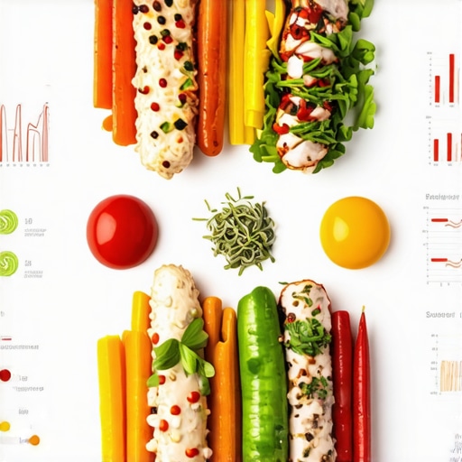 Colorful personalized meal plans with genetic and microbiome data overlays for metabolic health.