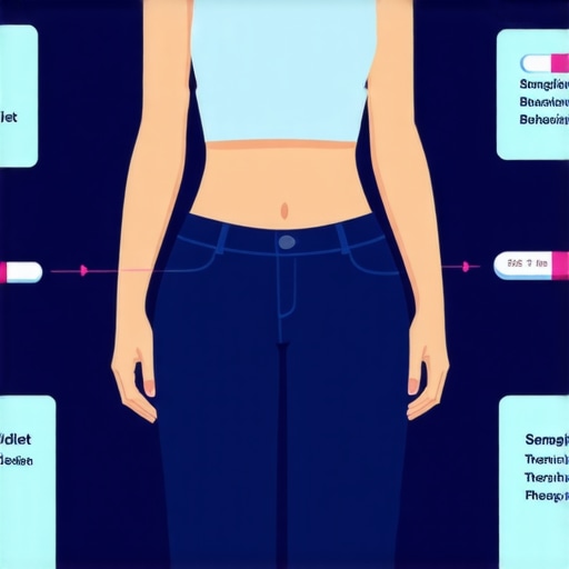Diagram illustrating tailored weight loss strategies integrating Semaglutide, diet, and psychology