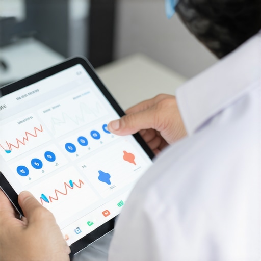 Healthcare professional reviewing metabolic and pharmacokinetic data for personalized semaglutide treatment.