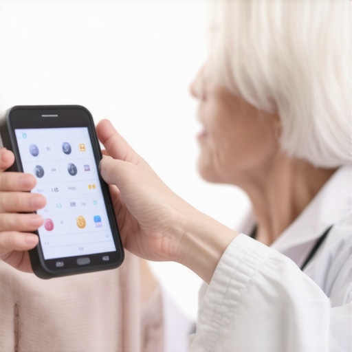 Doctor adjusting semaglutide dosage for weight loss with a patient using tablet