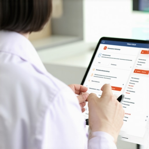 Doctor analyzing a patient's tailored weight loss plan with Semaglutide using a digital device
