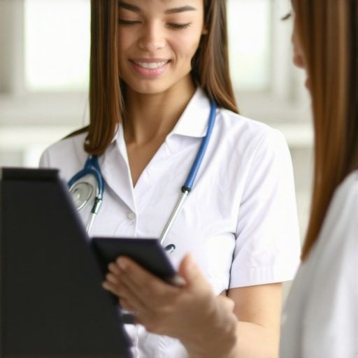 Healthcare professional explaining Semaglutide and fasting strategies to patient