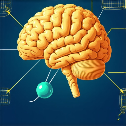 Diagram showing semaglutide molecule interacting with neural pathways in the brain's reward system, emphasizing dopamine and serotonin roles in appetite and motivation.