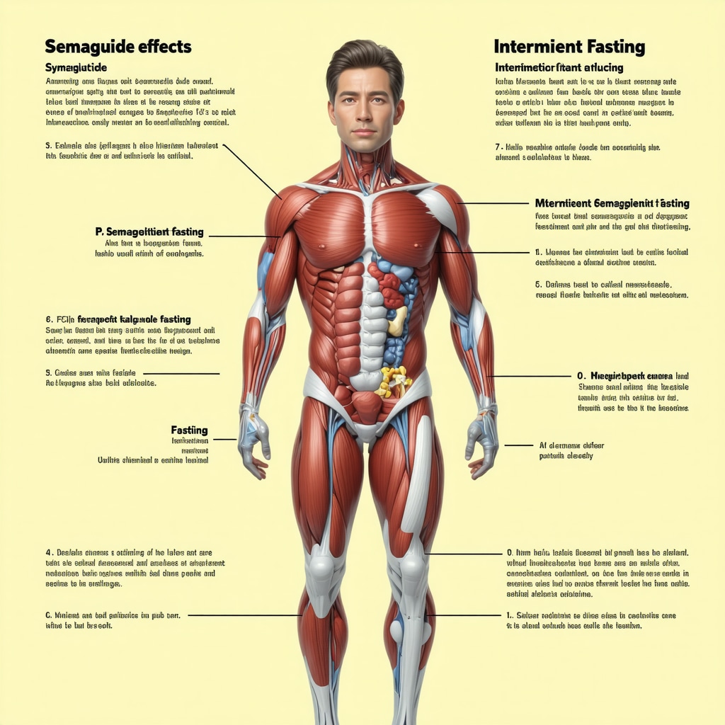 Illustration showing how semaglutide enhances fasting benefits for rapid fat loss