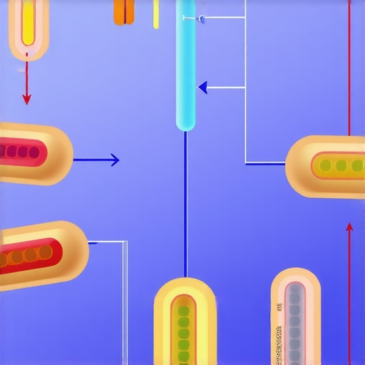 Illustration of molecular pathways showing semaglutide's effects on mitochondria and thermogenesis in fat cells