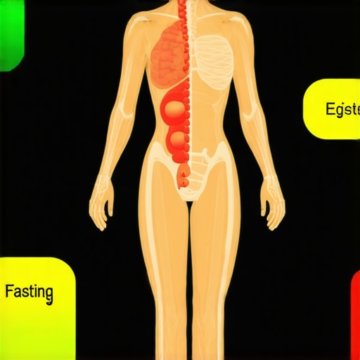 Diagram showing how semaglutide and fasting together enhance fat burning and insulin sensitivity.