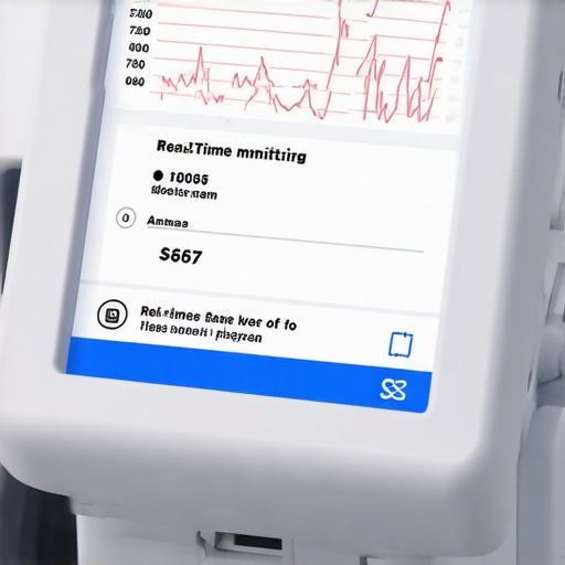 Futuristic medical device showing real-time metabolic health data