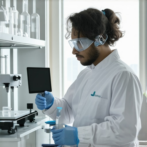 Advanced Personalized Medicine in Weight Loss Futuristic lab with genetic testing and AI tools for weight management