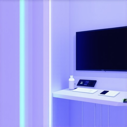 High-tech medical environment with genetic and digital health devices