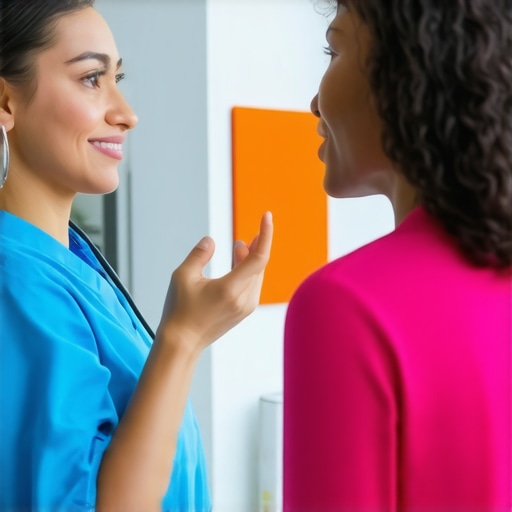 Expert Consultation on Semaglutide and Lifestyle Strategies Doctor discussing semaglutide treatment and lifestyle modifications with a patient in a modern clinic