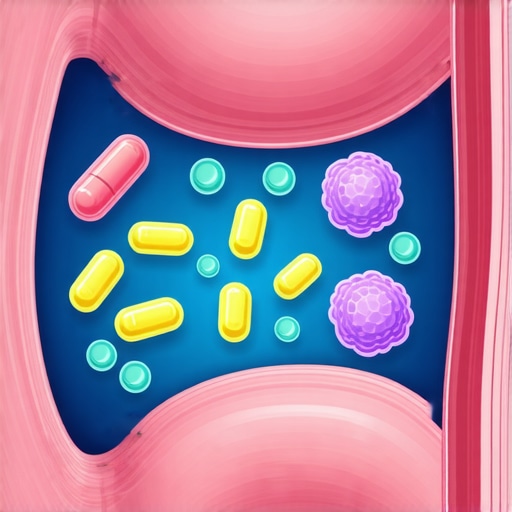 Gut Microbiota and Weight Loss Optimization Illustrative diagram of gut bacteria impacting metabolism and pharmacology in weight loss