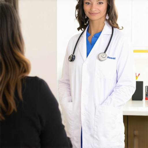 A doctor discussing personalized hormonal health strategies with a patient in a clinical setting