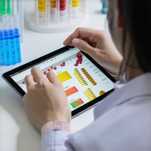 Healthcare professional analyzing genetic and microbiome data for customized semaglutide treatment