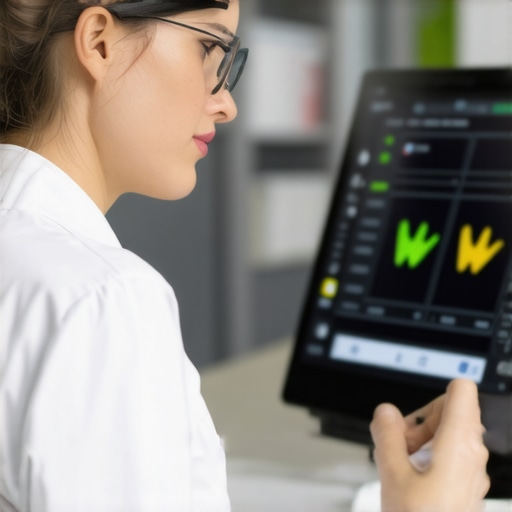 Doctor reviewing metabolic data on a digital tablet.