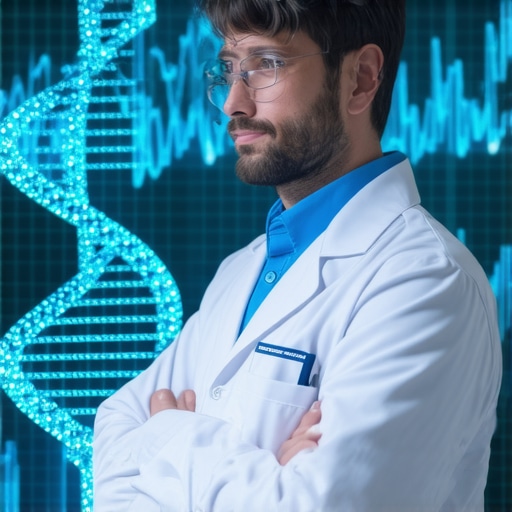 Personalized Semaglutide Therapy Through Genetic Insights Endocrinologist reviewing genetic profiles for tailored semaglutide treatment in a clinical setting