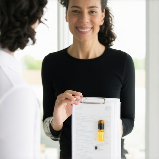 Doctor explaining a tailored weight loss strategy with a patient using visual aids.