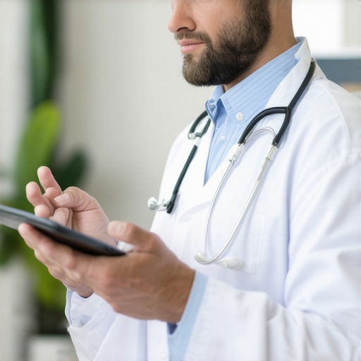 Personalized Weight Loss Strategies with Semaglutide Doctor reviewing patient health data on a digital device for tailored weight loss plan