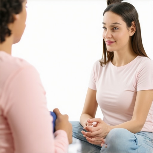 Healthcare professional consulting with a patient about long-term weight loss plans