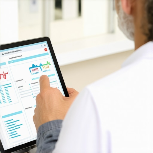 Healthcare professional analyzing genetic data for personalized medication dosing.