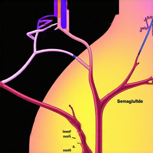 Diagram showing Semaglutide's effect on lipolysis and energy expenditure