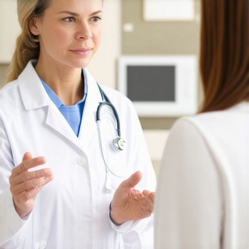 Semaglutide Treatment Consultation Doctor discussing semaglutide injections with a patient in a clinical setting.