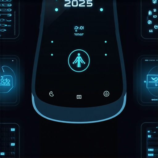 Future of Digital Health in Weight Management A high-tech digital health monitor displaying weight and health data with AI integration.